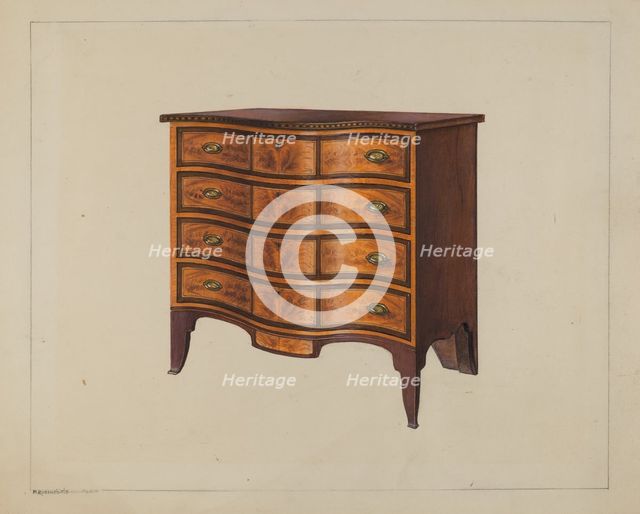 Chest of Drawers, c. 1938. Creator: M. Rosenshield-von-Paulin.