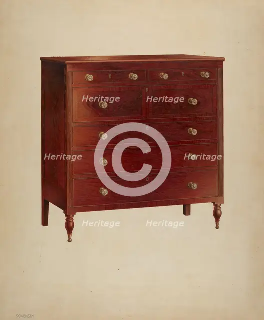 Chest of Drawers, c. 1939. Creator: Isidore Sovensky.