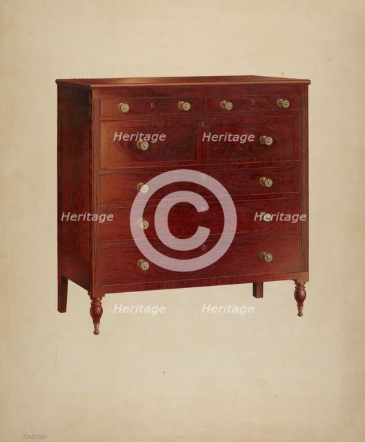 Chest of Drawers, c. 1939. Creator: Isidore Sovensky.