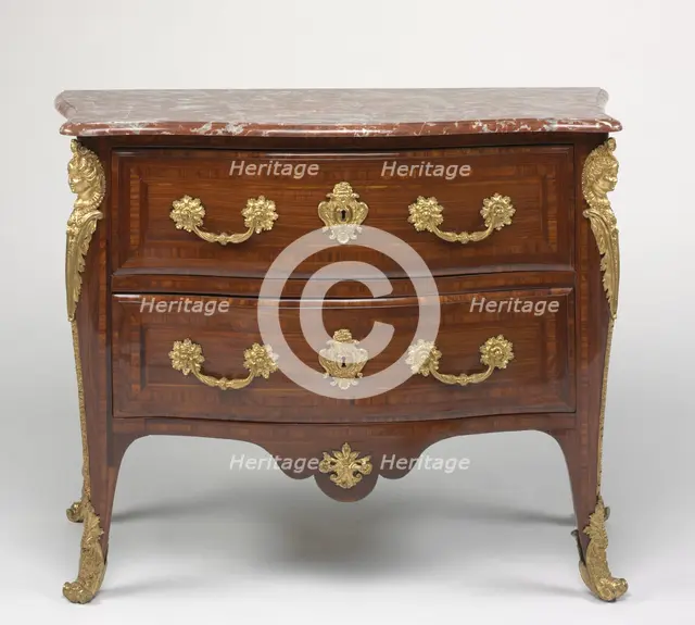 Chest of Drawers (Commode), c. 1725. Creator: Etienne Doirat (French, c. 1670-1732), attributed to.