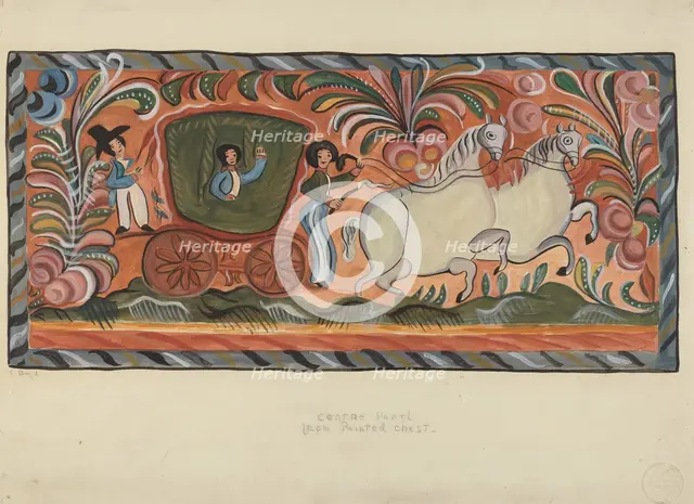 Chest of Native Pine Painted in Oil, 1935/1942. Creator: E. Boyd.