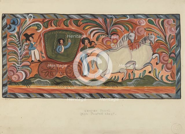 Chest of Native Pine Painted in Oil, 1935/1942. Creator: E. Boyd.