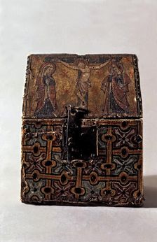 Chest - Sacrarium, made in polychromed wood