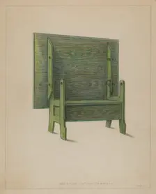 Chest-Settee-Table-Comb, c. 1936 Creator: Franklin C. Moyan