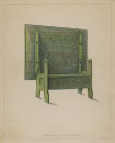 Chest-Settee-Table-Comb, c. 1936 Creator: Franklin C. Moyan