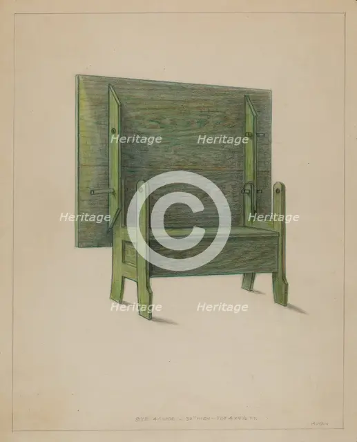 Chest-Settee-Table-Comb, c. 1936 Creator: Franklin C. Moyan.