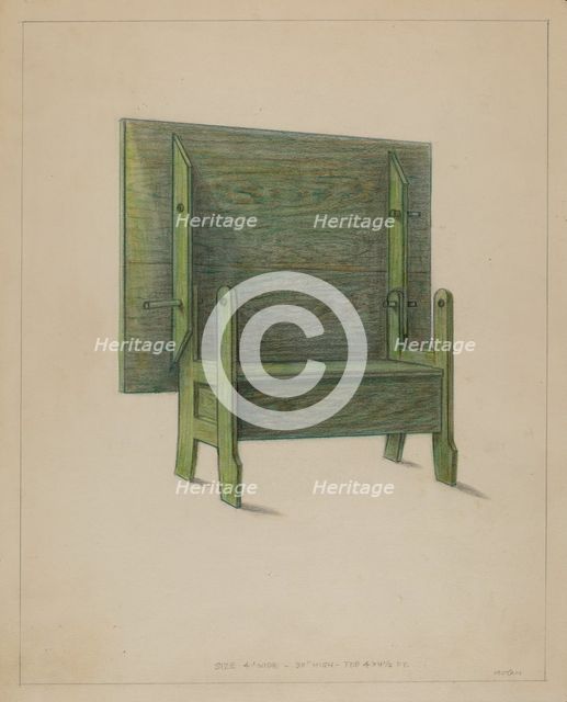 Chest-Settee-Table-Comb, c. 1936 Creator: Franklin C. Moyan.