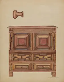 Chest (with two drawers), 1936. Creator: Michael Trekur