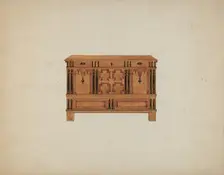 Chest with Two Drawers, c. 1937. Creator: Isabella Ruth Doerfler