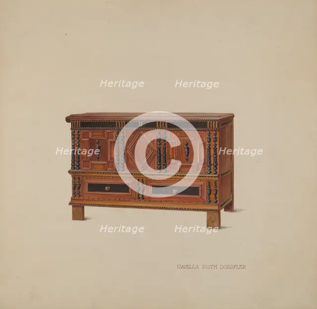 Chest with Two Drawers, c. 1937. Creator: Isabella Ruth Doerfler.