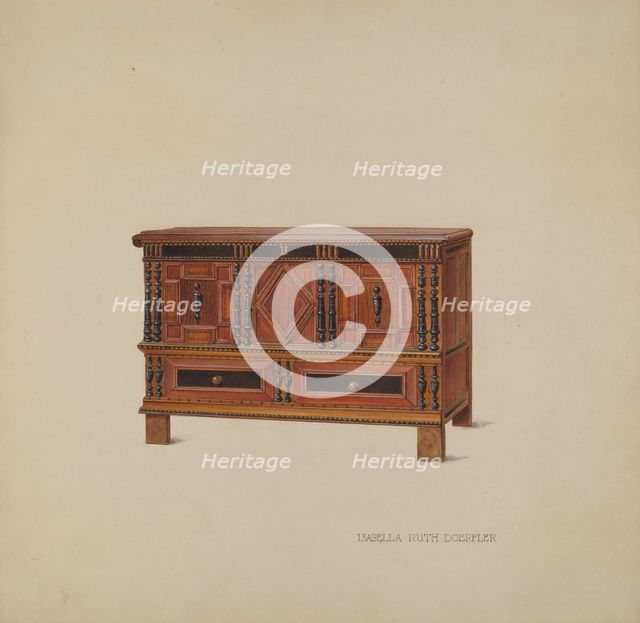 Chest with Two Drawers, c. 1937. Creator: Isabella Ruth Doerfler.