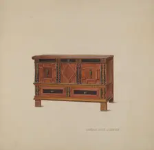 Chest with Two Drawers, c. 1937. Creator: Isabella Ruth Doerfler