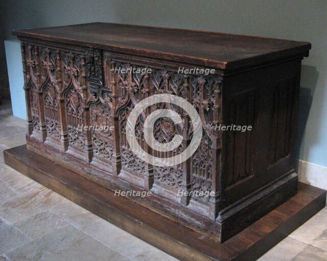 Chest with Coats of Arms, French, early 16th century. Creator: Unknown.