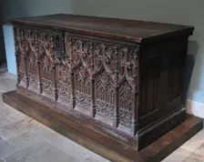 Chest with Coats of Arms, French, early 16th century. Creator: Unknown
