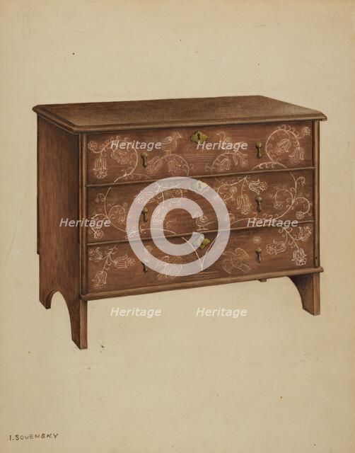 Chest with Drawers, c. 1937. Creator: Isidore Sovensky.
