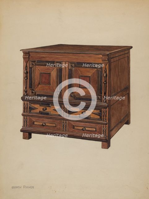 Chest with Drawers, c. 1937. Creator: Ulrich Fischer.