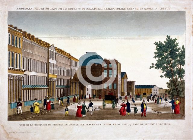 Chester Terrace, St Marylebone, London, c1830. Artist: Anon