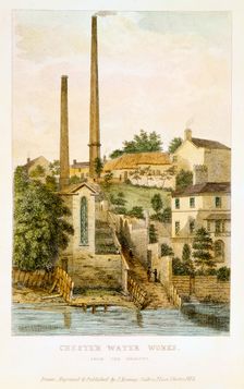 Chester Water Works, from the fields 1852. Creator: John Romney
