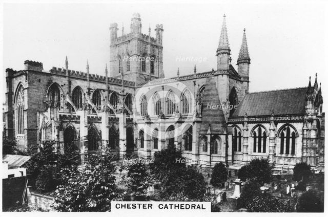 Chester Cathedral, 1936. Artist: Unknown