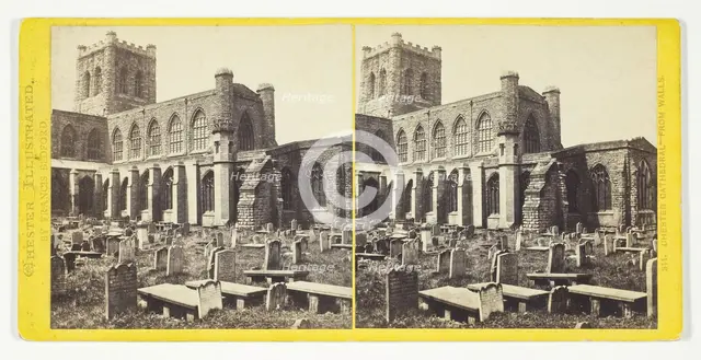 Chester Cathedral - From Walls, 1850/94. Creator: Francis Bedford.