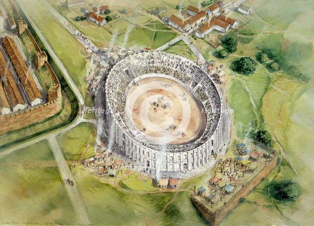 Chester Roman Amphitheatre, c2nd century, (c1990-2010). Artist: Peter Dunn.