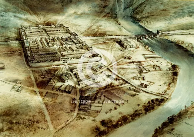 Chester's Roman Fort, c2nd century, (c1960s). Artist: Alan Ernest Sorrell.