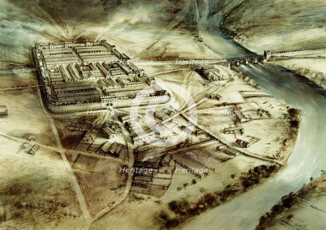 Chester's Roman Fort, c2nd century, (c1960s). Artist: Alan Ernest Sorrell.