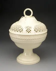 Chestnut Basket, Yorkshire, c. 1790. Creator: Leeds Pottery