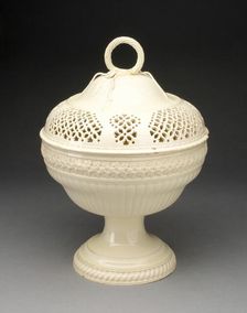 Chestnut Basket, Yorkshire, c. 1790. Creator: Leeds Pottery