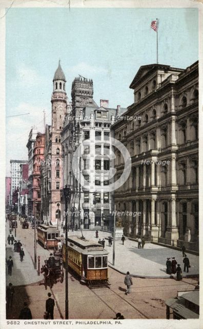 Chestnut Street, Philadelphia, Pennsylvania, USA, 1905. Artist: Unknown