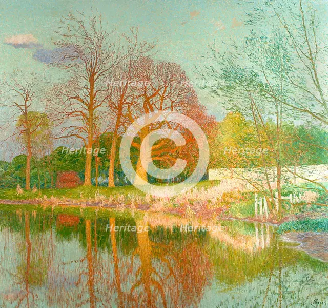 Chestnut Tree in the Evening Sun. Artist: Claus, Émile (1849-1924)