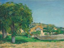 Chestnut Trees and Farm at Jas de Bouffan, c1876. Creator: Cézanne, Paul (1839-1906)