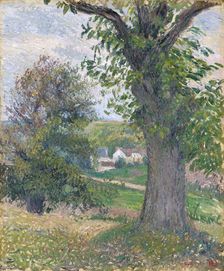 Chestnut trees in Osny, 1883. Creator: Camille Pissarro