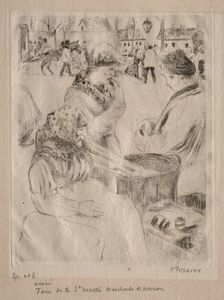 Chestnut Vendor, 1878. Creator: Camille Pissarro (French, 1830-1903)