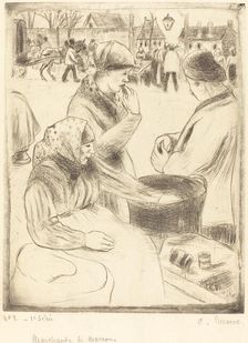 Chestnut Vendors (Marchands de marrons), 1878. Creator: Camille Pissarro