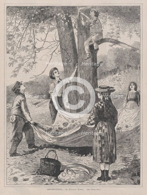 Chestnutting (Every Saturday, Vol. I, New Series), October 29, 1870. Creator: Unknown.