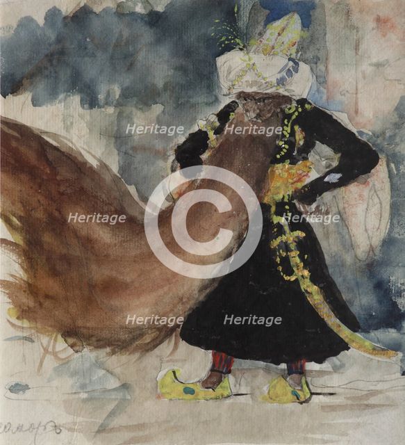 Chernomor. Costume design for the opera Ruslan and Lyudmila by M. Glinka. Artist: Serov, Valentin Alexandrovich (1865-1911)