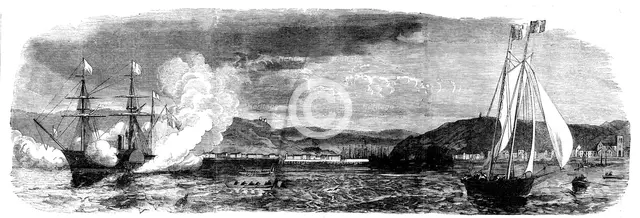 Cherbourg from the Sea, 1858. Creator: Unknown.