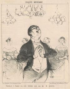 Cherchant à fasciner une riche héritière..., 19th century. Creator: Honore Daumier