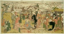 Cherry Blossom Banquet (Oka no utage), Japan, n.d. Creator: Kitagawa Utamaro