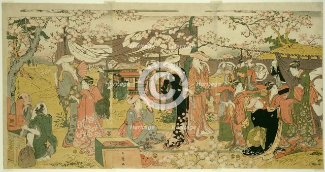 Cherry Blossom Banquet (Oka no utage), Japan, n.d. Creator: Kitagawa Utamaro.