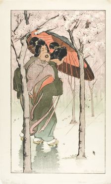Cherry Blossom Rain, 1905. Creator: Helen Hyde