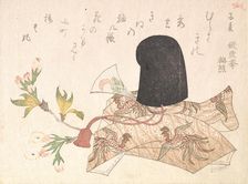 Cherry Blossoms and Court Hat, probably 1816., probably 1816. Creator: Shinsai