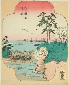 Cherry Blossoms in Full Bloom at Goten Hill (Gotenyama manka), section of a sheet..., 1857. Creator: Ando Hiroshige