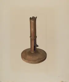 Cherry Candlestick, c. 1937. Creator: Mina Lowry