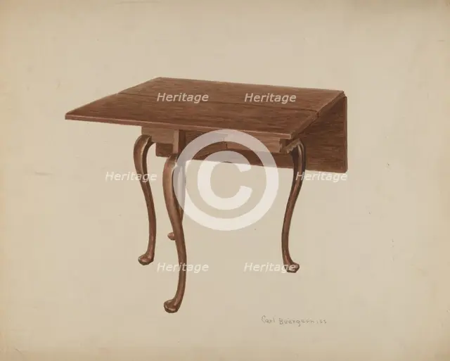 Cherry Table, c. 1936. Creator: Carl Buergerniss.