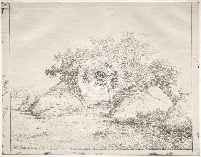 Cherry Tree at Blau. Creator: Théodore Rousseau (French, 1812-1867).
