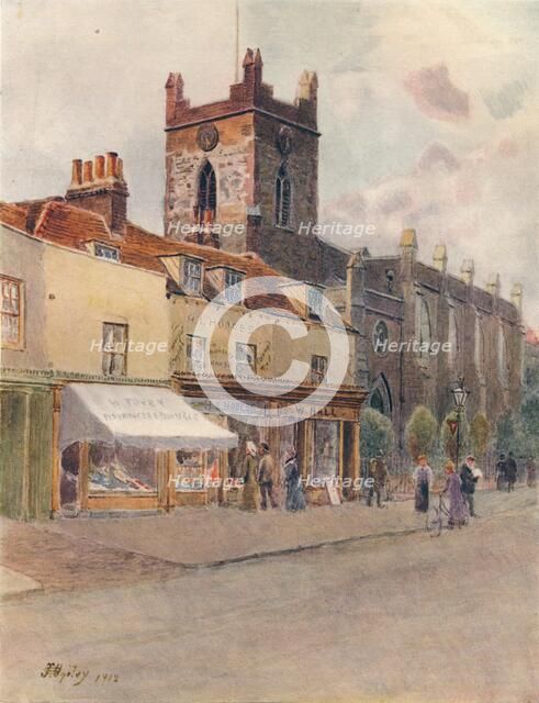 'Chertsey Church', 1912, (1914). Artist: James S Ogilvy.