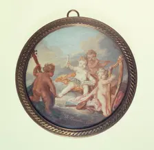 Cherub musicians, c1850. Creator: Ecole Francaise