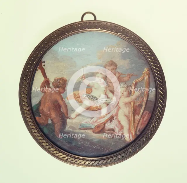 Cherub musicians, c1850. Creator: Ecole Francaise.